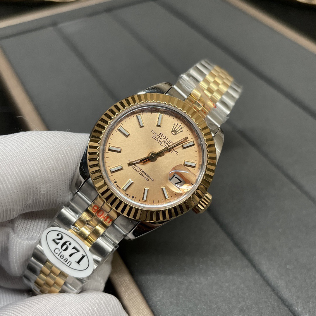 Rolex 女装 间金日志 28mm