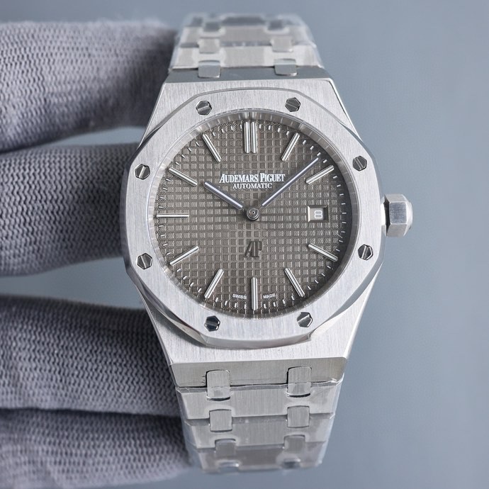 Audemars Piguet Royal Oak Grey Dial Stainless Steel Men's Watch 15500
