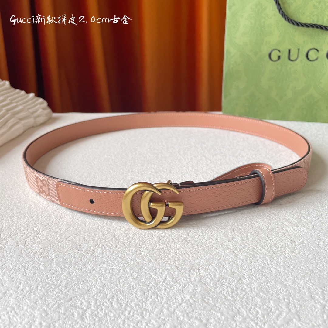 Gucci进口原版皮面拼接经典刺绣布