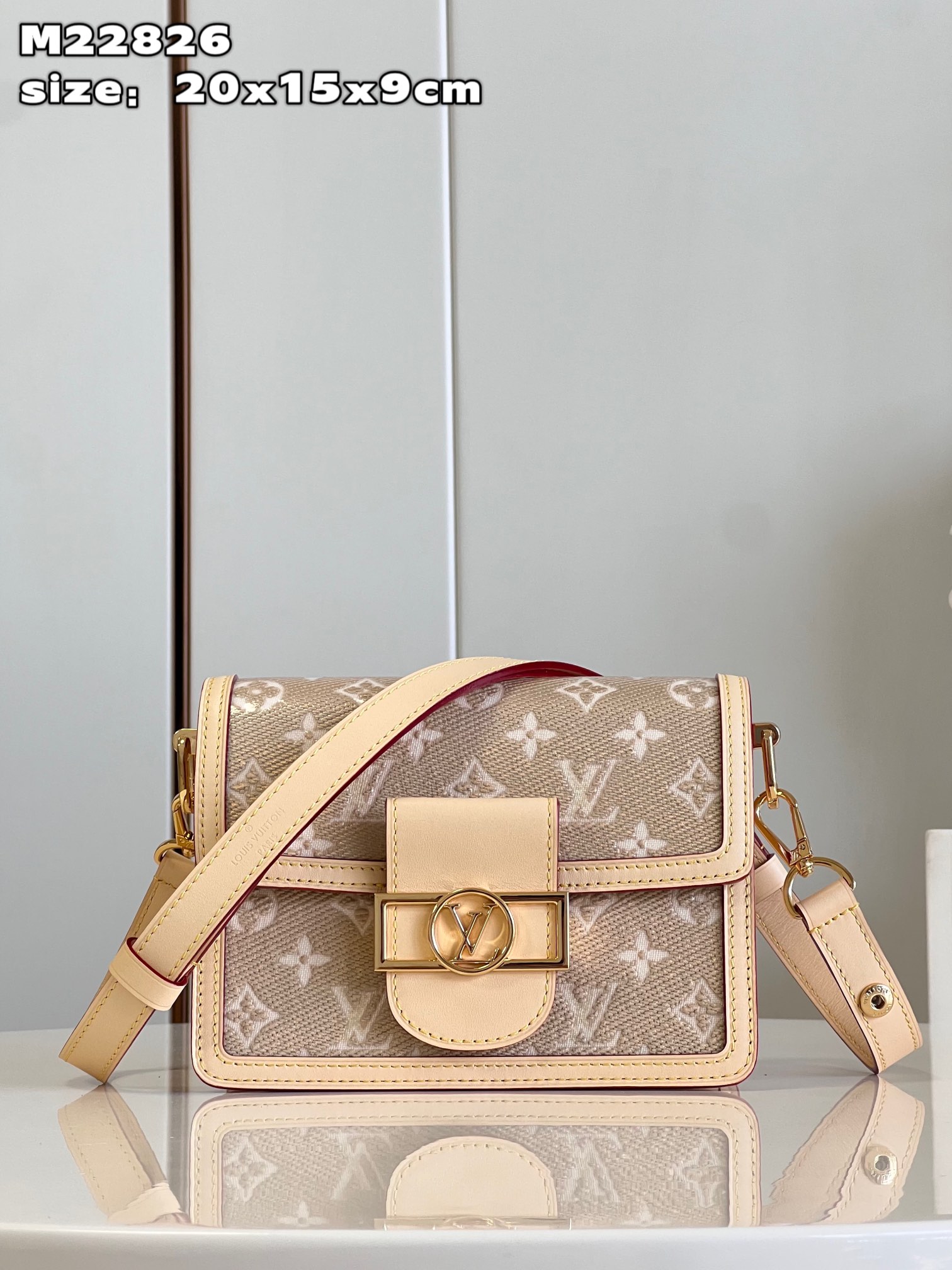Louis Vuitton LV Dauphine Bags Handbags Good Quality Replica
 Canvas Cowhide Circle Mini M22826