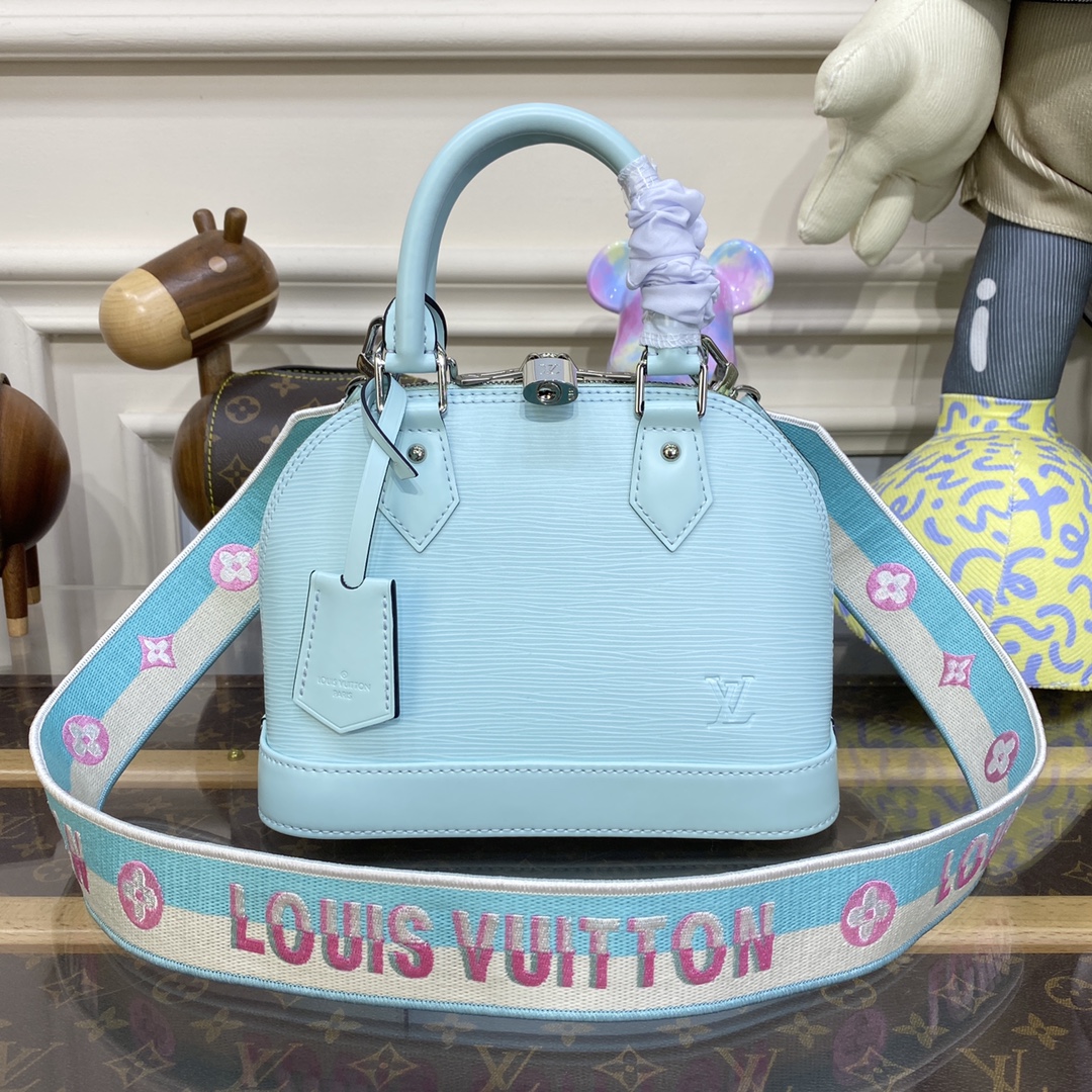 Louis Vuitton LV Alma BB Bags Handbags Sell High Quality
 Black Brown Caramel Green Light Pink White Yellow Epi Fabric Spring Collection Fashion M22213