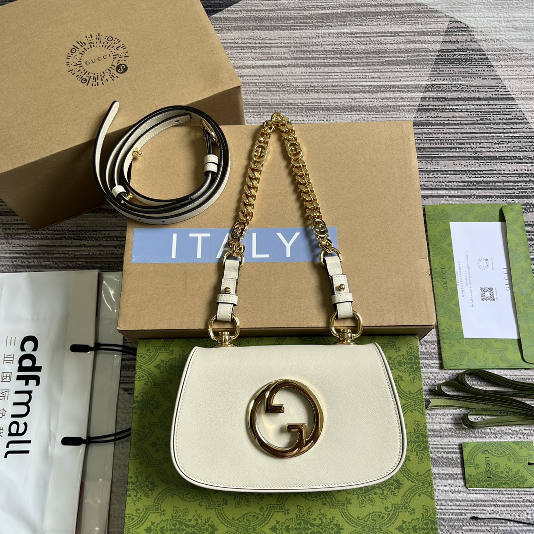 古馳 互扣式雙G 迷你手袋 皮革 可更換肩帶