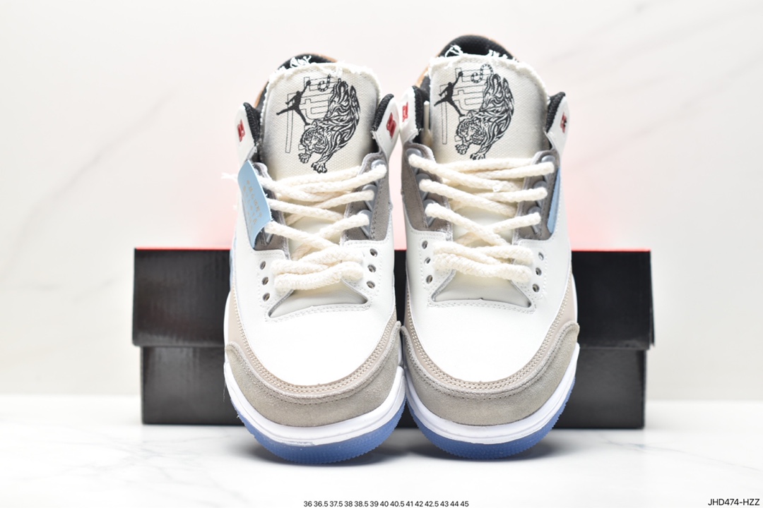 Air Jordan 3 Retro ”Hide and Sneak” White Gray Brown 398614-300