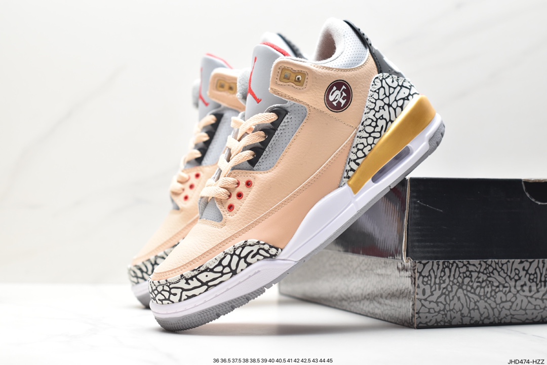 Air Jordan 3 Retro ”Hide and Sneak“ 白灰棕 398614-300