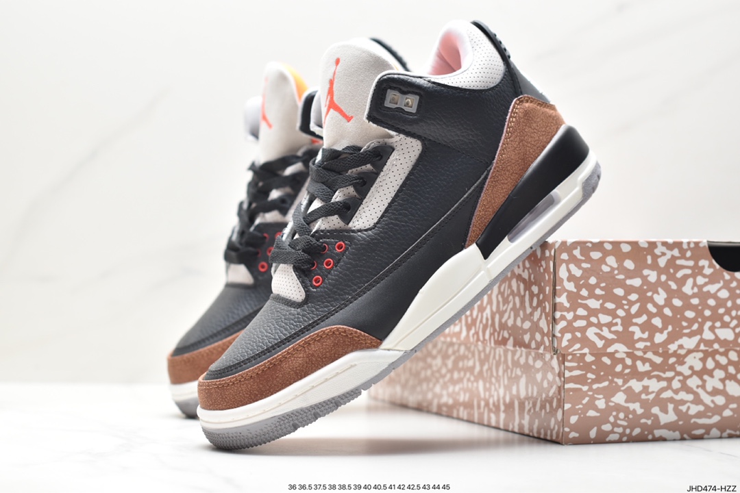 Air Jordan 3 Retro ”Hide and Sneak“ 白灰棕 398614-300