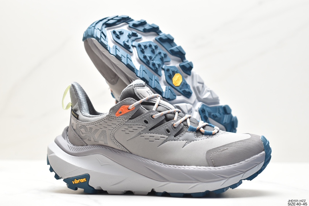 190 美国新兴跑鞋品牌Hoka One One Kaha 2 Low GTX Gore-Tex卡哈二代系列低帮运动鞋“磨砂黑灰”1123190/BBLC