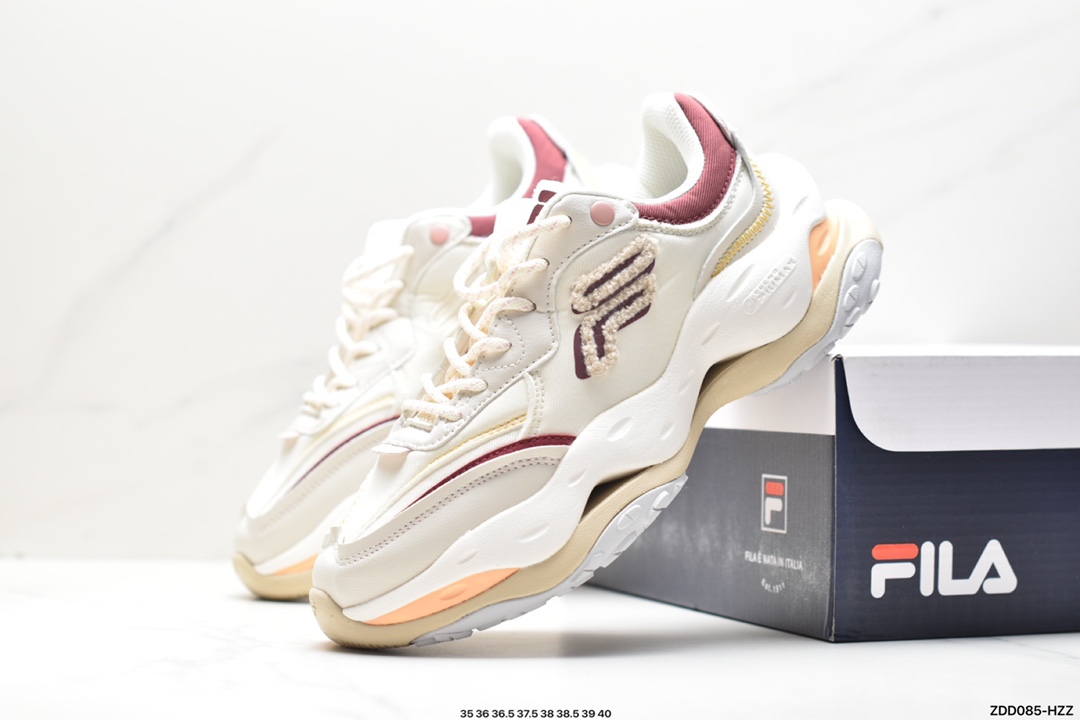 230 Fila Fusion Bianco 2 斐乐潮牌减震防滑耐磨休闲厚底老爹鞋 T12W311103FWB