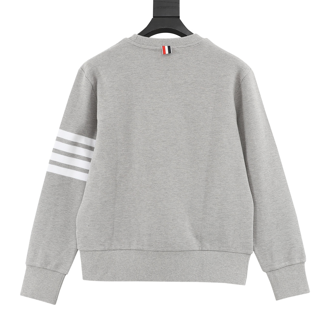 Thom Browne /汤姆布朗 水波纹华夫格圆领卫衣
