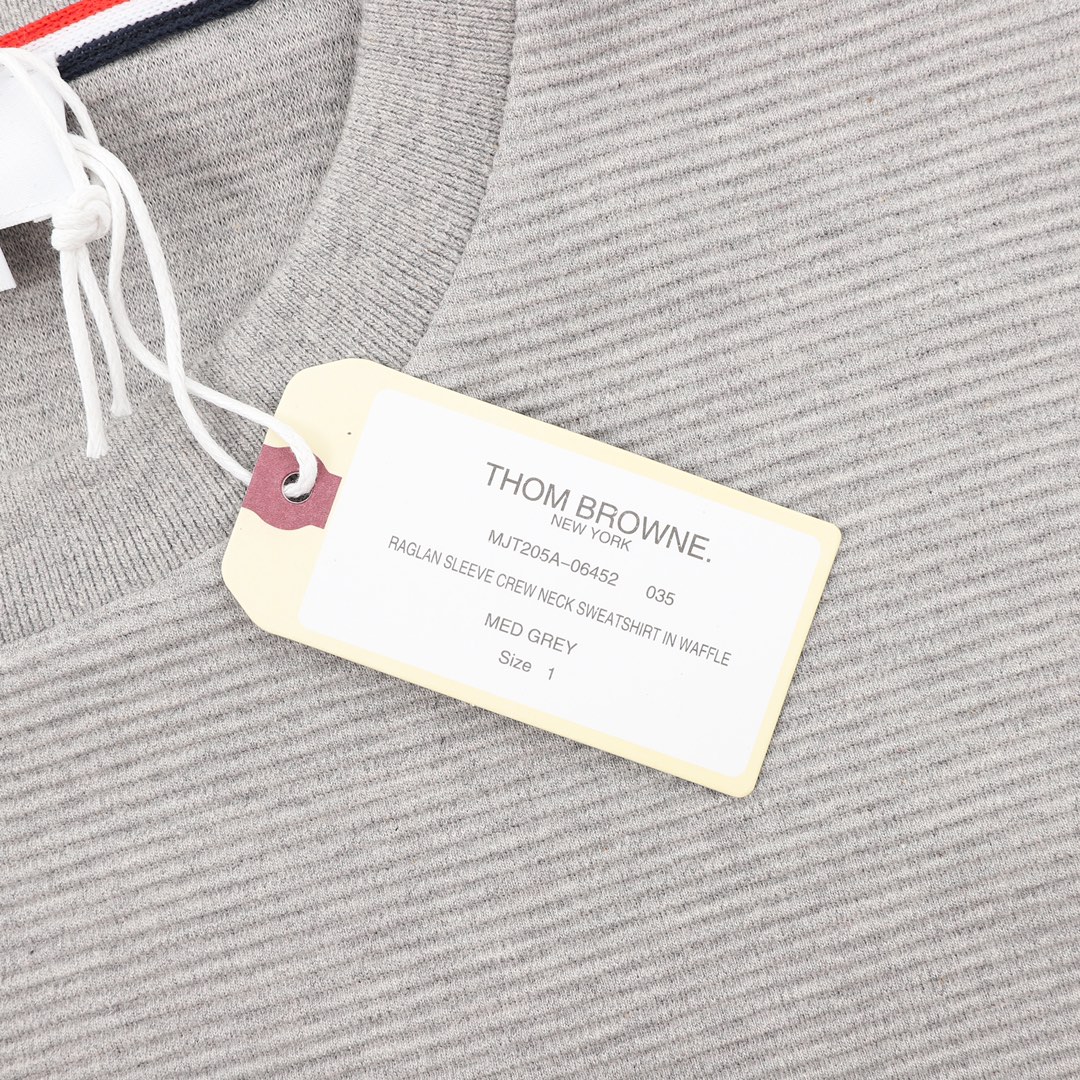 Thom Browne /汤姆布朗 水波纹华夫格圆领卫衣
