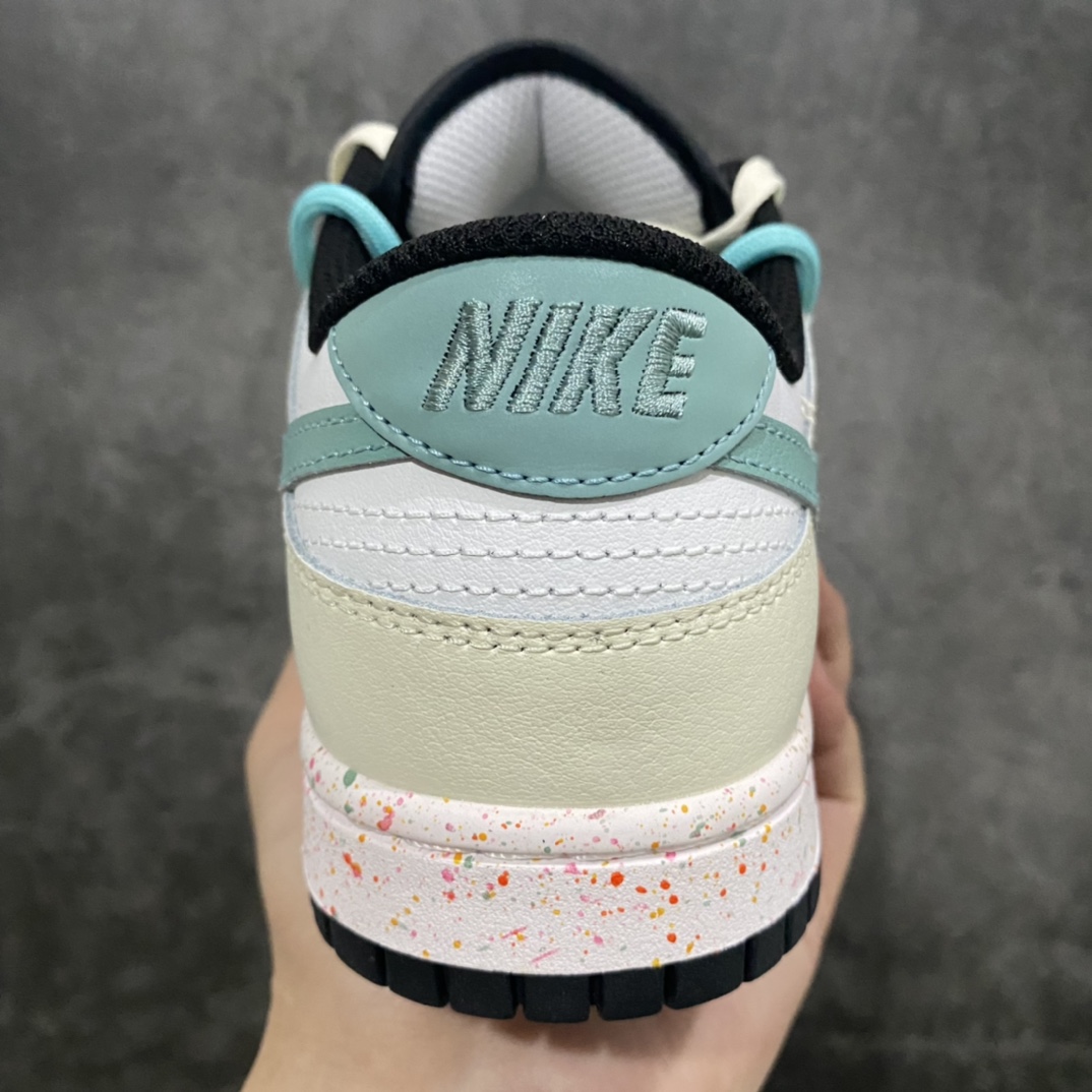 【CS版本】NK Dunk Low Multi-Color Swoosh SB低帮解构绑带活力三勾龙井春茶 白绿 FD4623-147