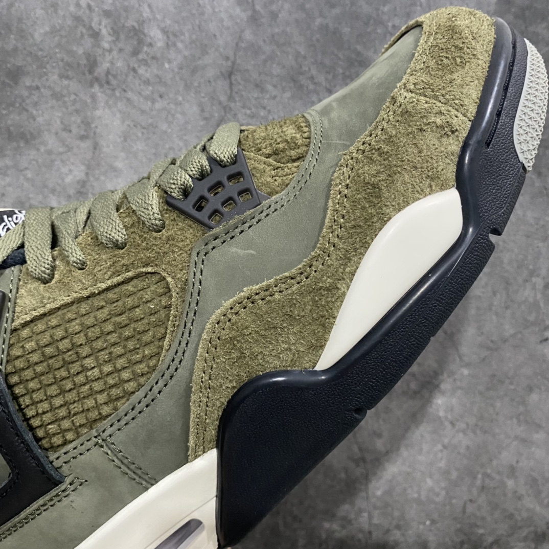 图片[6]-【X版纯原】Air Jordan 4 “Olive Canvas”军绿色 低帮 防滑减震耐磨 潮流复古篮球鞋 男款 货号：FB9927-200提前原鞋开发n原厂材料 细节把控到位原楦数据 打造完美鞋型公司货既视感 皮料自行品鉴区别市面各种\”伪纯原\”n釆用99%原厂材质！品质稳定，价格稳定，供货稳定！ 尺码：40 40.5 41 42 42.5 43 44 44.5 45 45.5 46 47.5n-莆田鞋批发中心