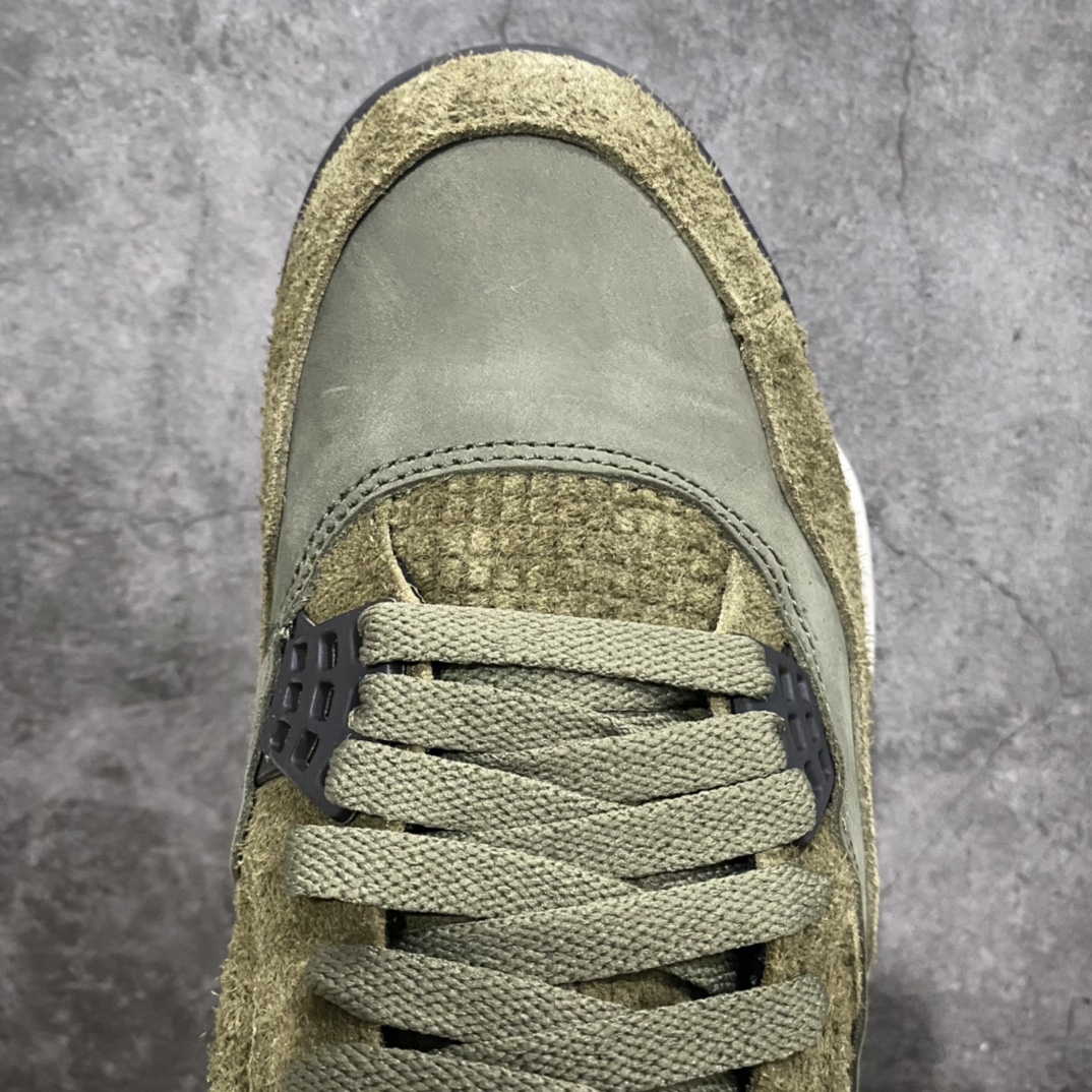 图片[5]-【X版纯原】Air Jordan 4 “Olive Canvas”军绿色 低帮 防滑减震耐磨 潮流复古篮球鞋 男款 货号：FB9927-200提前原鞋开发n原厂材料 细节把控到位原楦数据 打造完美鞋型公司货既视感 皮料自行品鉴区别市面各种\”伪纯原\”n釆用99%原厂材质！品质稳定，价格稳定，供货稳定！ 尺码：40 40.5 41 42 42.5 43 44 44.5 45 45.5 46 47.5n-莆田鞋批发中心