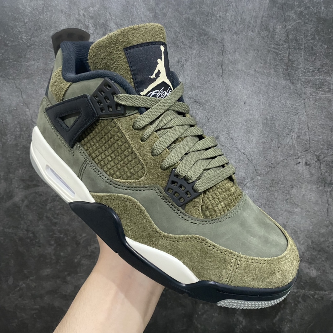 图片[3]-【X版纯原】Air Jordan 4 “Olive Canvas”军绿色 低帮 防滑减震耐磨 潮流复古篮球鞋 男款 货号：FB9927-200提前原鞋开发n原厂材料 细节把控到位原楦数据 打造完美鞋型公司货既视感 皮料自行品鉴区别市面各种\”伪纯原\”n釆用99%原厂材质！品质稳定，价格稳定，供货稳定！ 尺码：40 40.5 41 42 42.5 43 44 44.5 45 45.5 46 47.5n-莆田鞋批发中心