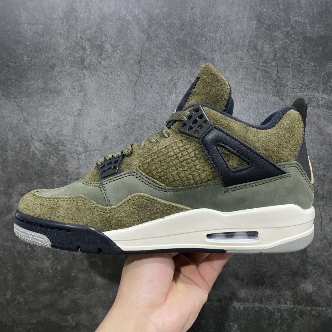 图片[2]-【X版纯原】Air Jordan 4 “Olive Canvas”军绿色 低帮 防滑减震耐磨 潮流复古篮球鞋 男款 货号：FB9927-200提前原鞋开发n原厂材料 细节把控到位原楦数据 打造完美鞋型公司货既视感 皮料自行品鉴区别市面各种\”伪纯原\”n釆用99%原厂材质！品质稳定，价格稳定，供货稳定！ 尺码：40 40.5 41 42 42.5 43 44 44.5 45 45.5 46 47.5n-莆田鞋批发中心