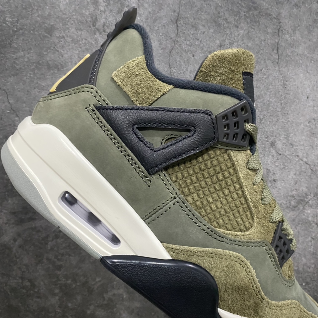 图片[7]-【X版纯原】Air Jordan 4 “Olive Canvas”军绿色 低帮 防滑减震耐磨 潮流复古篮球鞋 男款 货号：FB9927-200提前原鞋开发n原厂材料 细节把控到位原楦数据 打造完美鞋型公司货既视感 皮料自行品鉴区别市面各种\”伪纯原\”n釆用99%原厂材质！品质稳定，价格稳定，供货稳定！ 尺码：40 40.5 41 42 42.5 43 44 44.5 45 45.5 46 47.5n-莆田鞋批发中心