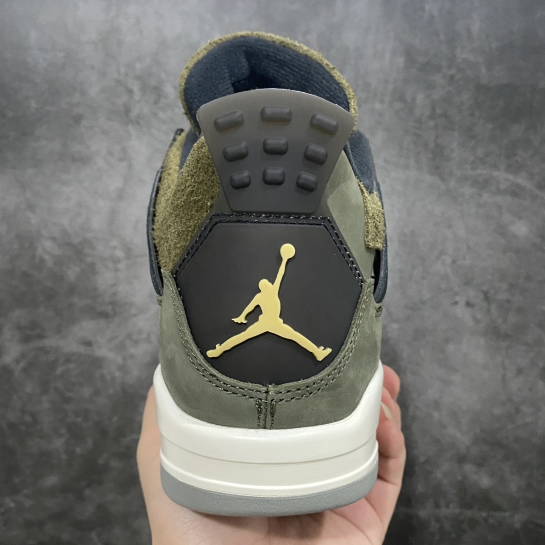 图片[4]-【X版纯原】Air Jordan 4 “Olive Canvas”军绿色 低帮 防滑减震耐磨 潮流复古篮球鞋 男款 货号：FB9927-200提前原鞋开发n原厂材料 细节把控到位原楦数据 打造完美鞋型公司货既视感 皮料自行品鉴区别市面各种\”伪纯原\”n釆用99%原厂材质！品质稳定，价格稳定，供货稳定！ 尺码：40 40.5 41 42 42.5 43 44 44.5 45 45.5 46 47.5n-莆田鞋批发中心