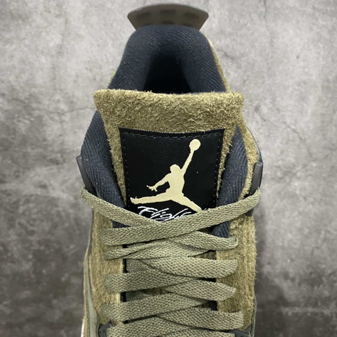 图片[8]-【X版纯原】Air Jordan 4 “Olive Canvas”军绿色 低帮 防滑减震耐磨 潮流复古篮球鞋 男款 货号：FB9927-200提前原鞋开发n原厂材料 细节把控到位原楦数据 打造完美鞋型公司货既视感 皮料自行品鉴区别市面各种\”伪纯原\”n釆用99%原厂材质！品质稳定，价格稳定，供货稳定！ 尺码：40 40.5 41 42 42.5 43 44 44.5 45 45.5 46 47.5n-莆田鞋批发中心