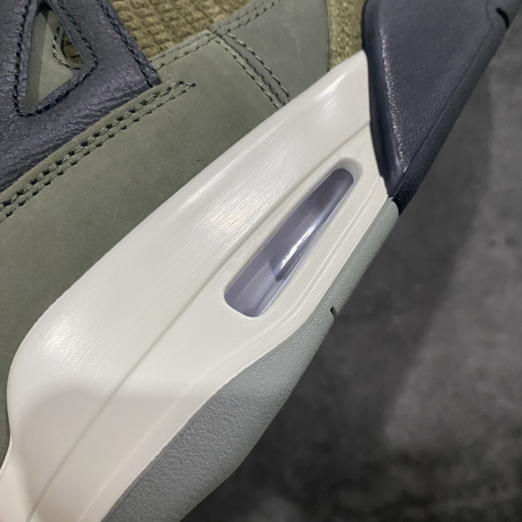 图片[3]-【X版纯原】Air Jordan 4 “Olive Canvas”军绿色 低帮 防滑减震耐磨 潮流复古篮球鞋 男款 货号：FB9927-200提前原鞋开发n原厂材料 细节把控到位原楦数据 打造完美鞋型公司货既视感 皮料自行品鉴区别市面各种\”伪纯原\”n釆用99%原厂材质！品质稳定，价格稳定，供货稳定！ 尺码：40 40.5 41 42 42.5 43 44 44.5 45 45.5 46 47.5n-莆田鞋批发中心