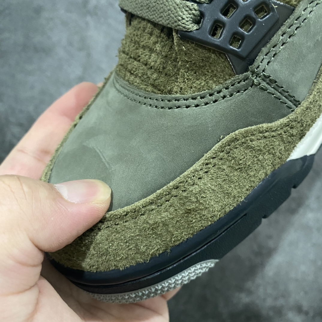 图片[5]-【X版纯原】Air Jordan 4 “Olive Canvas”军绿色 低帮 防滑减震耐磨 潮流复古篮球鞋 男款 货号：FB9927-200提前原鞋开发n原厂材料 细节把控到位原楦数据 打造完美鞋型公司货既视感 皮料自行品鉴区别市面各种\”伪纯原\”n釆用99%原厂材质！品质稳定，价格稳定，供货稳定！ 尺码：40 40.5 41 42 42.5 43 44 44.5 45 45.5 46 47.5n-莆田鞋批发中心