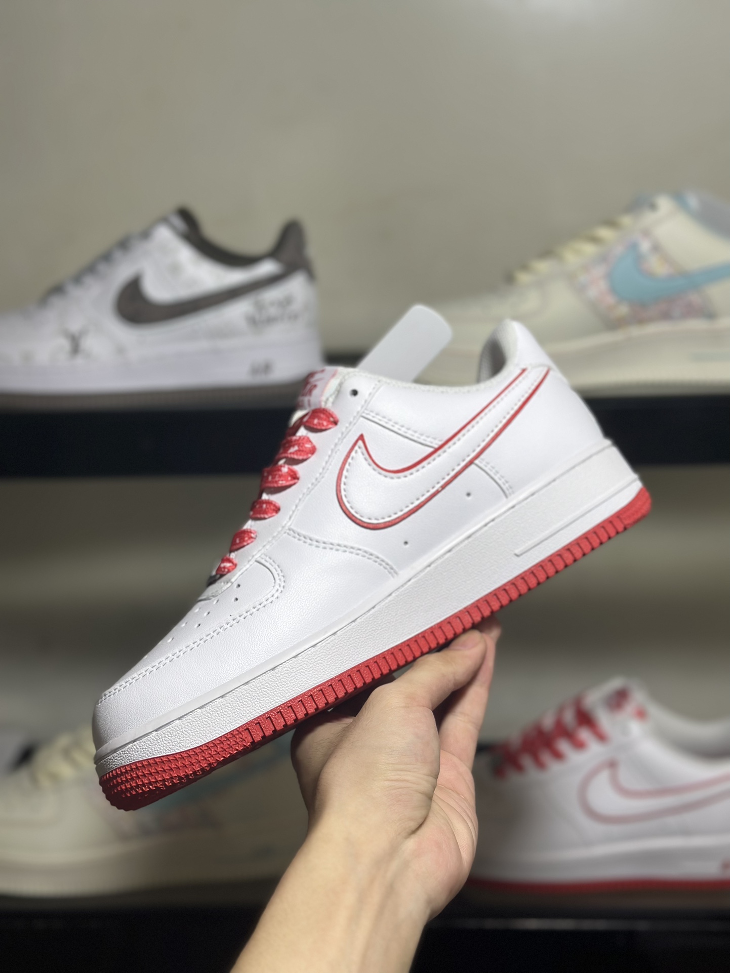 NikeAirForce1Low白红