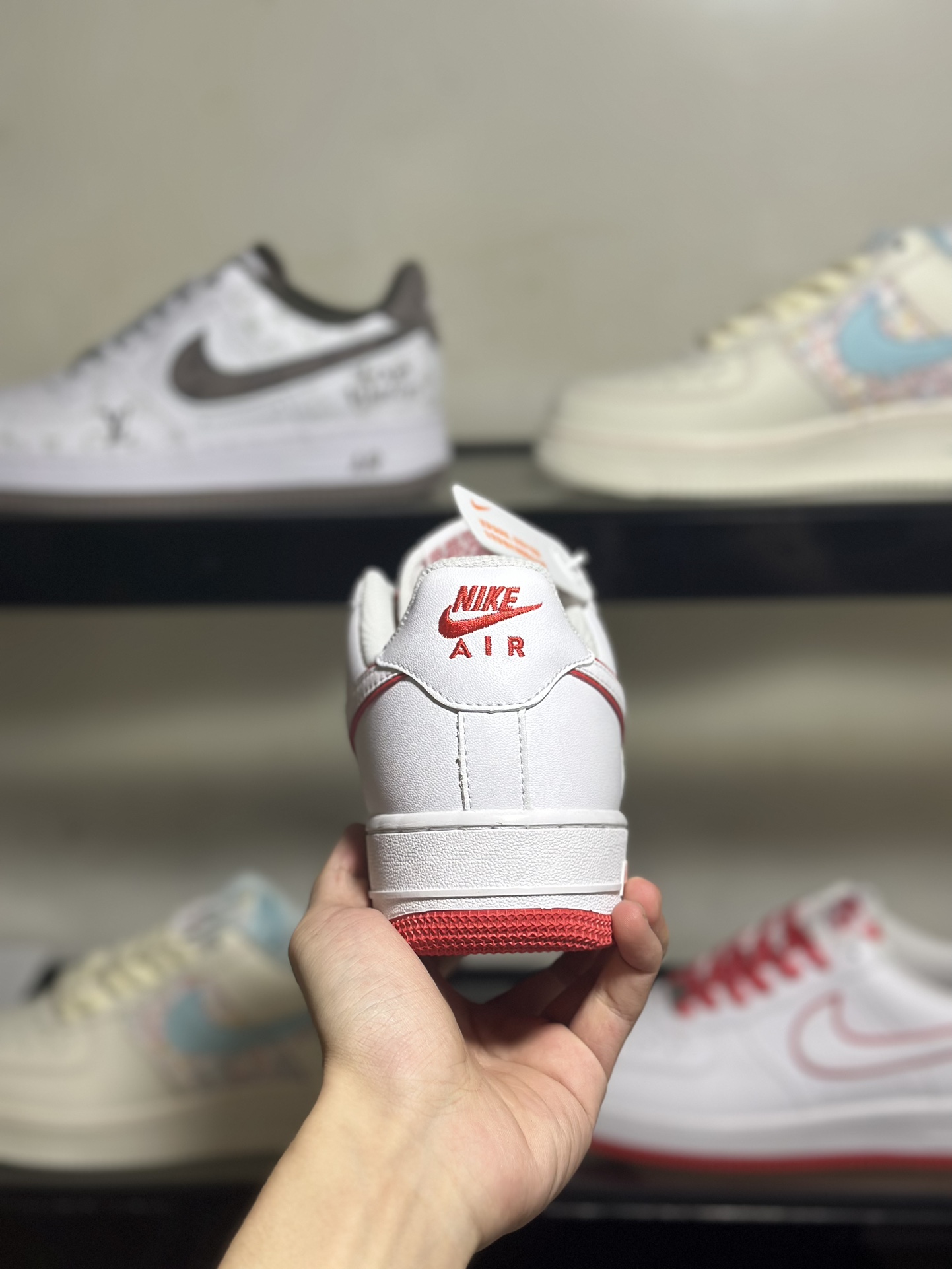 NikeAirForce1Low白红