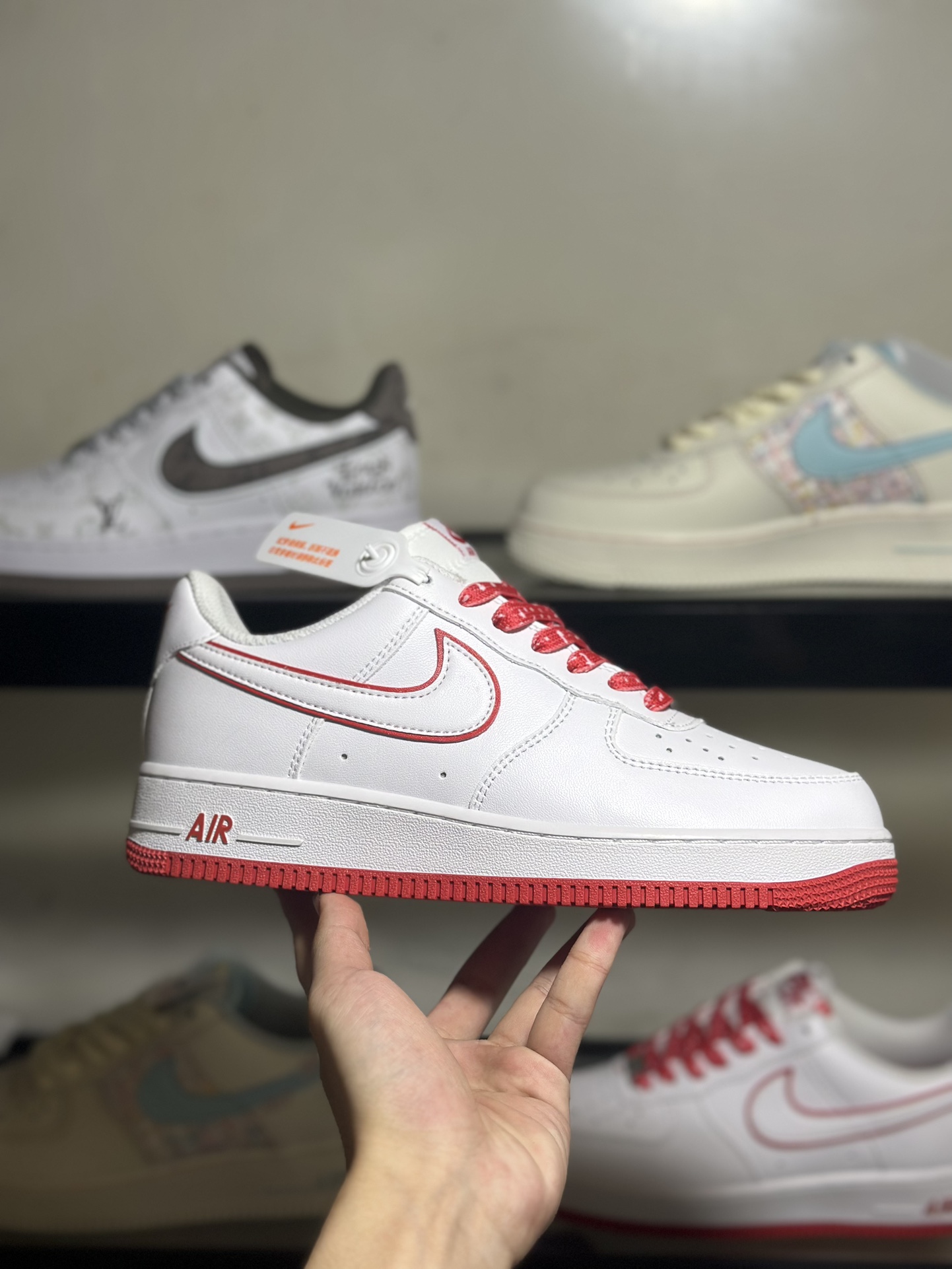 NikeAirForce1Low白红