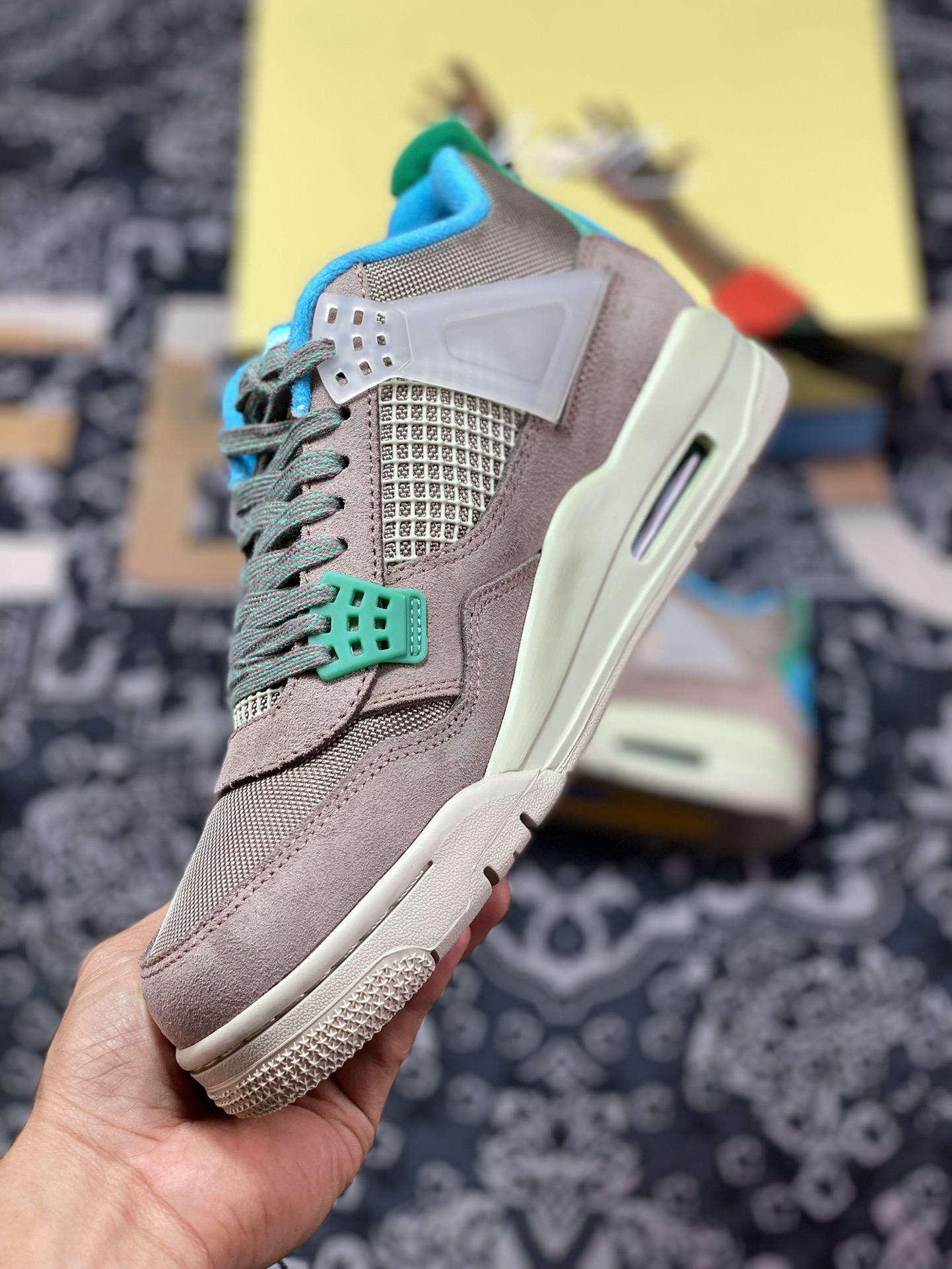 知名纯原大厂 Union LA x Air Jordan 4 Retro”Taupe Haze“灰褐 DJ5718-242