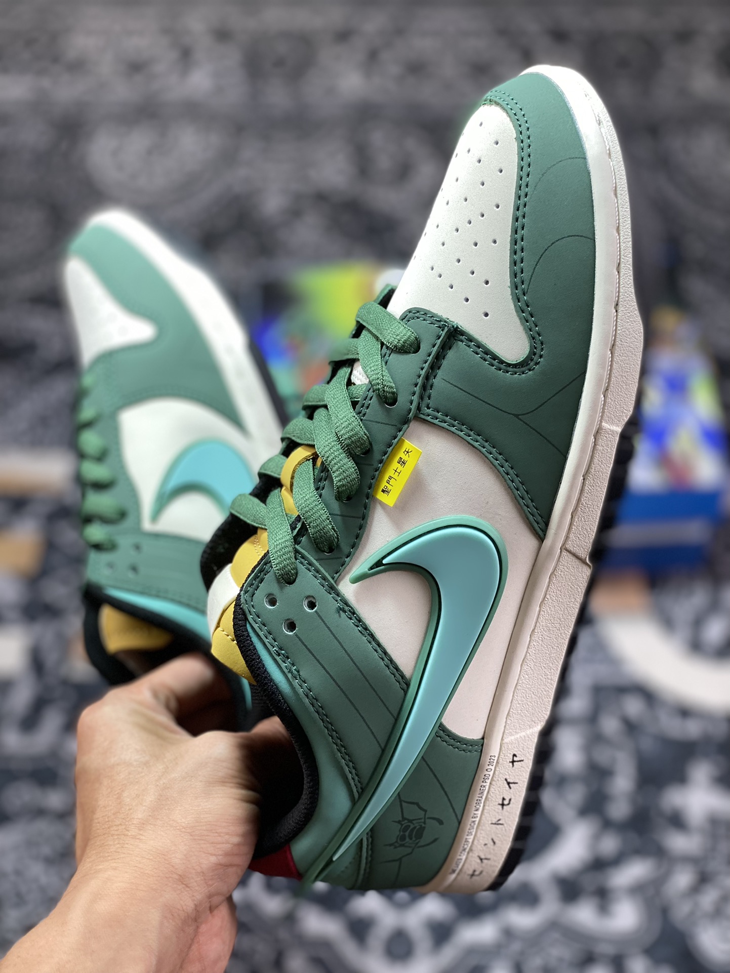 Nike SB Dunk Low”Saint“扣篮系列低帮板鞋“深绿米白紫龙圣斗士”ZD2356-156