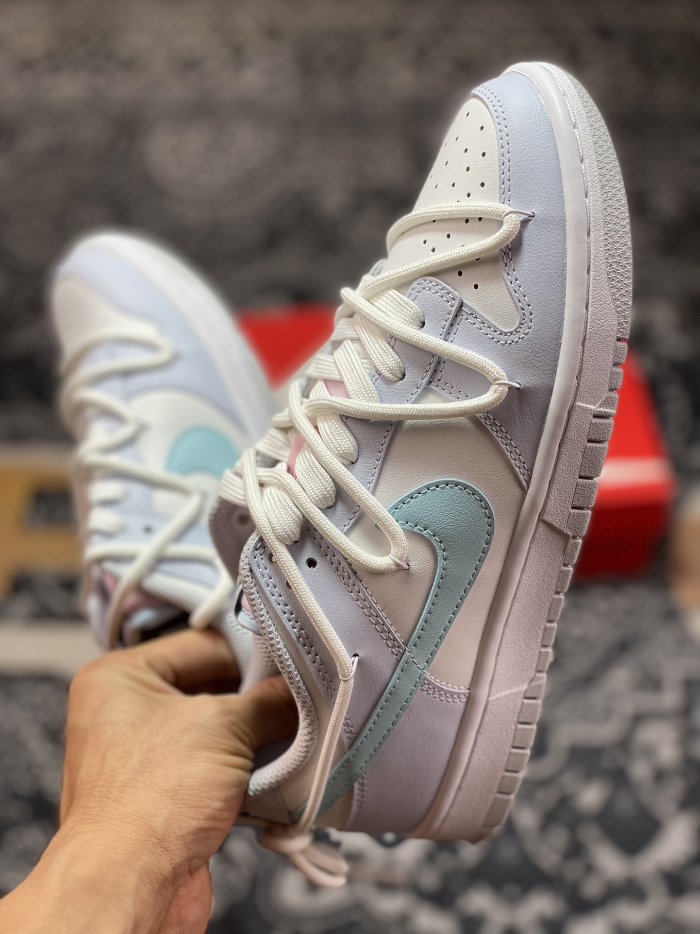 Nike SB Dunk Low ”Mineral Teal” Dunk Series Sneakers ”Light Purple Pink Teal Green Binding” FD1232-002