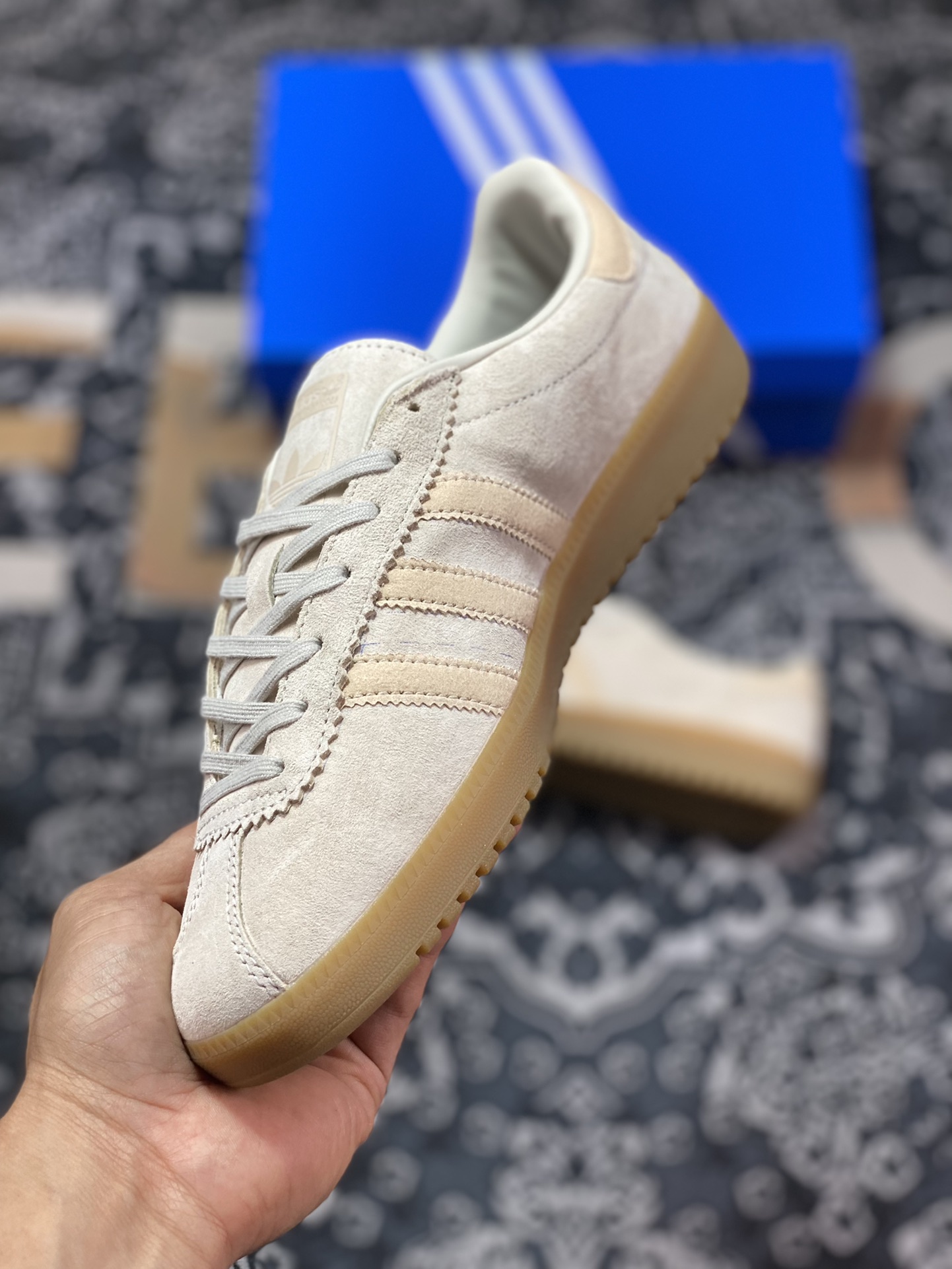 Adidas Originals Bermuda Trainers Bermuda Series Sneakers ”Suede Macaroon Beige Rubber Sole” GY7388