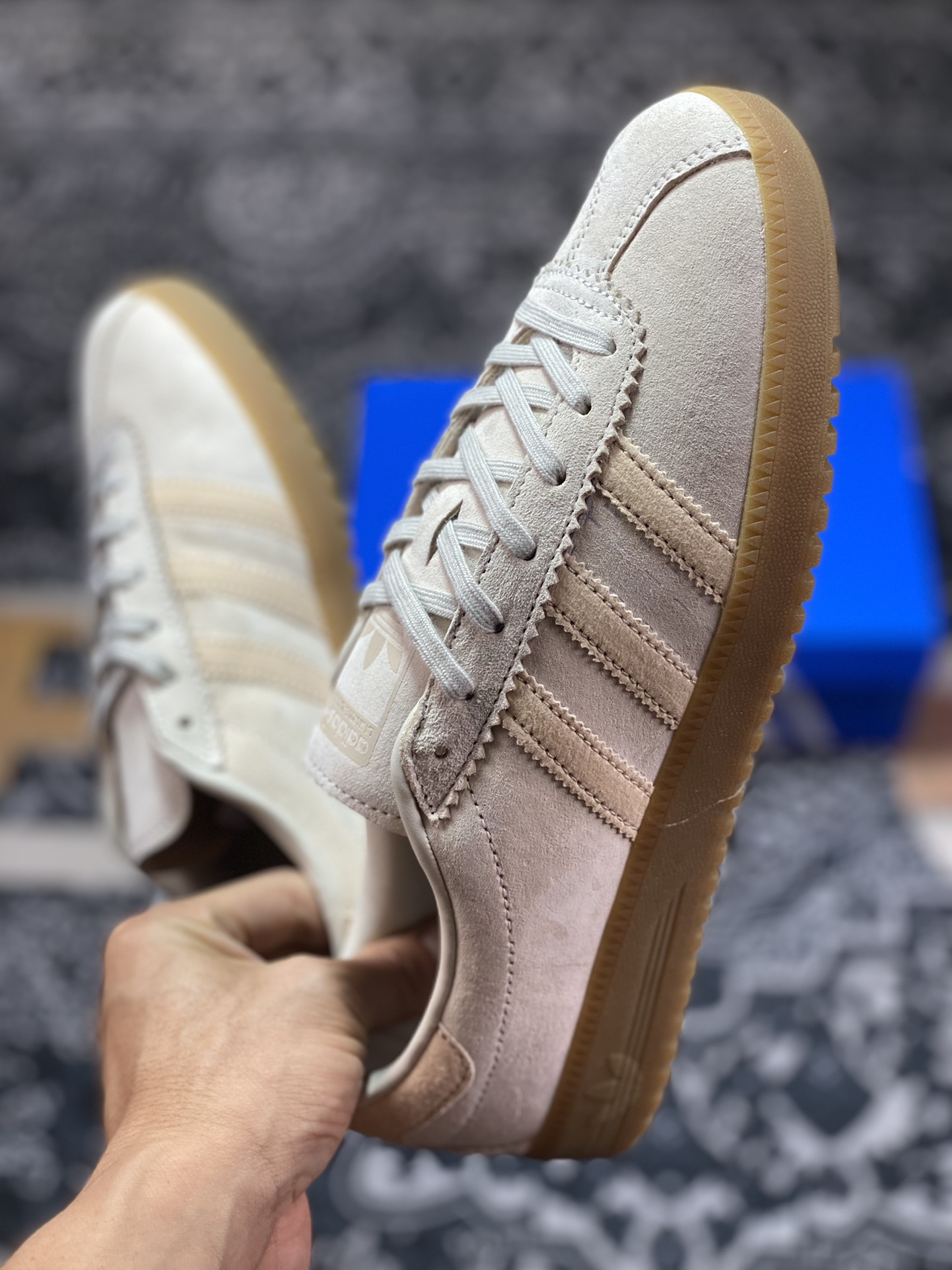 Adidas Originals Bermuda Trainers Bermuda Series Sneakers ”Suede Macaroon Beige Rubber Sole” GY7388