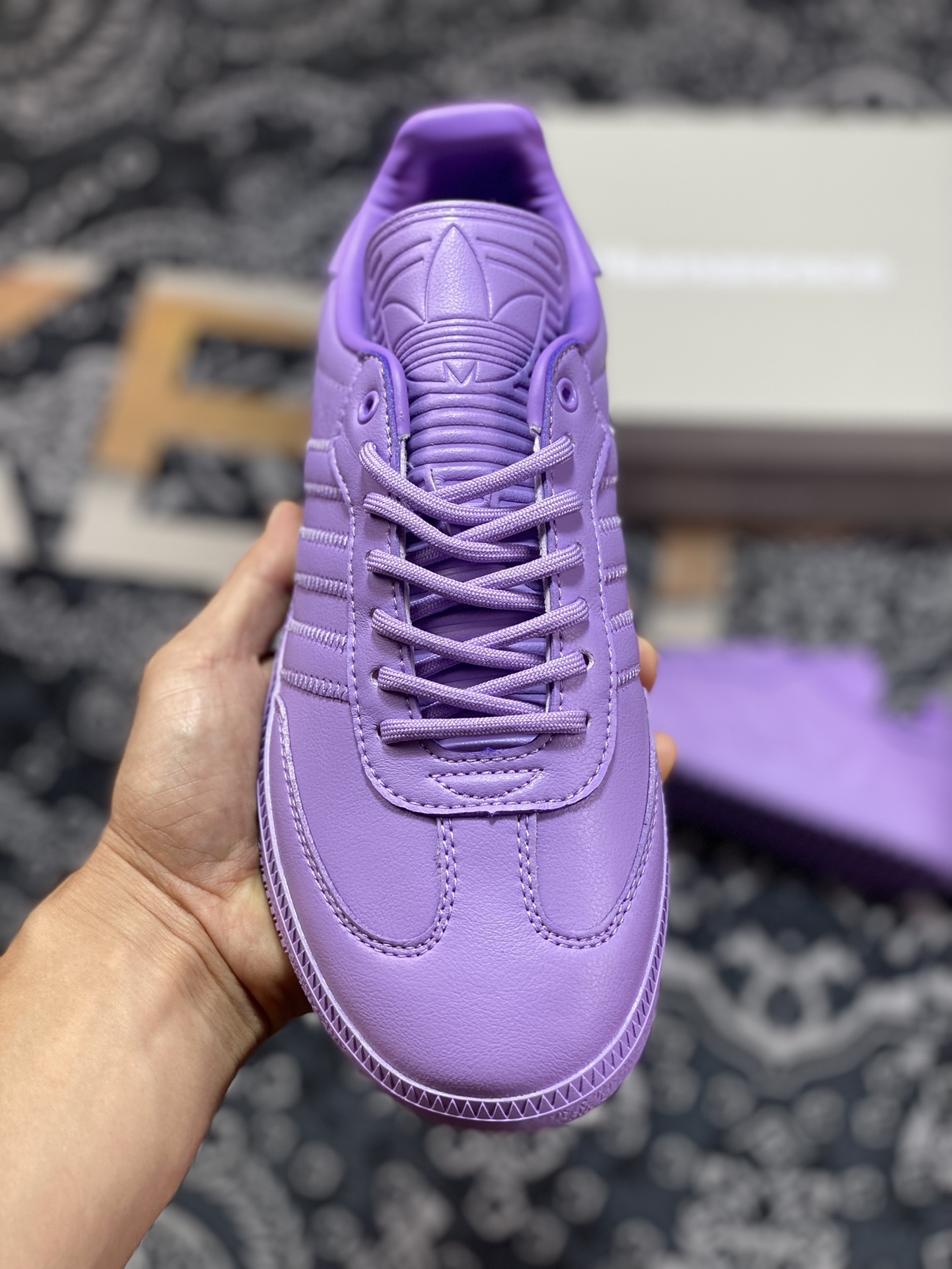 Pharrell Williams x Adidas Originals Samba ”Humanrace” Samba Sneakers ”Joint Fresh Taro Purple Long Tongue” IE7296