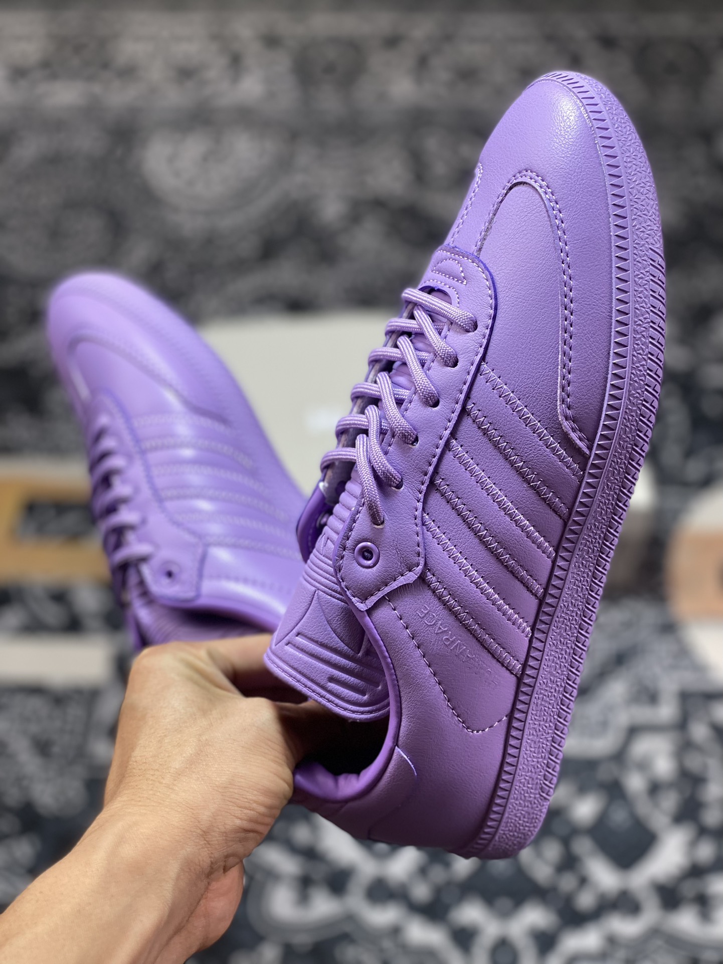 Pharrell Williams x Adidas Originals Samba ”Humanrace” Samba Sneakers ”Joint Fresh Taro Purple Long Tongue” IE7296