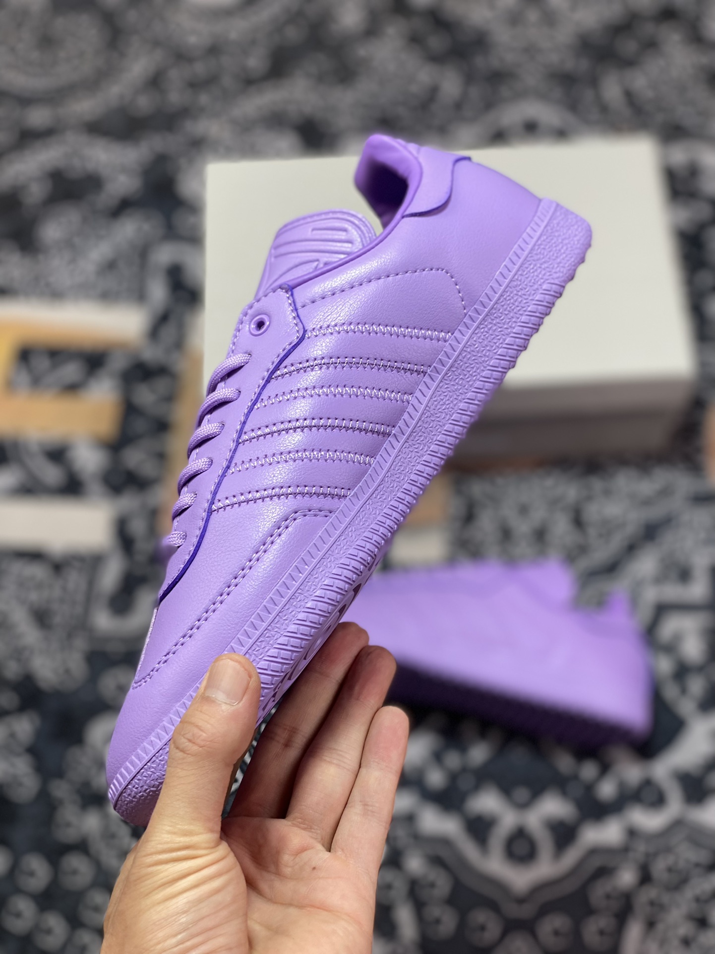 Pharrell Williams x Adidas Originals Samba ”Humanrace” Samba Sneakers ”Joint Fresh Taro Purple Long Tongue” IE7296