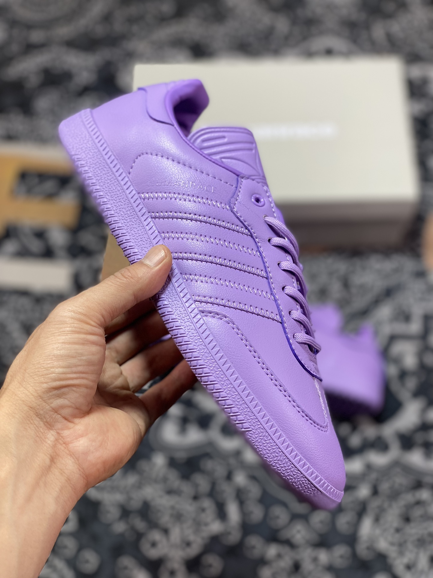 Pharrell Williams x Adidas Originals Samba ”Humanrace” Samba Sneakers ”Joint Fresh Taro Purple Long Tongue” IE7296