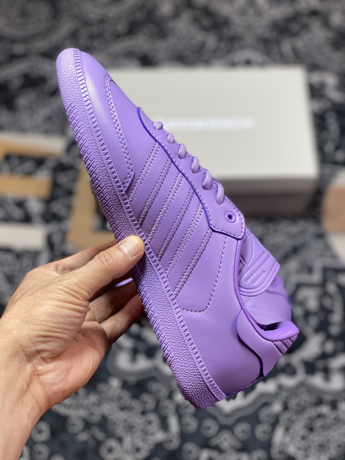 Pharrell Williams x Adidas Originals Samba ”Humanrace” Samba Sneakers ”Joint Fresh Taro Purple Long Tongue” IE7296