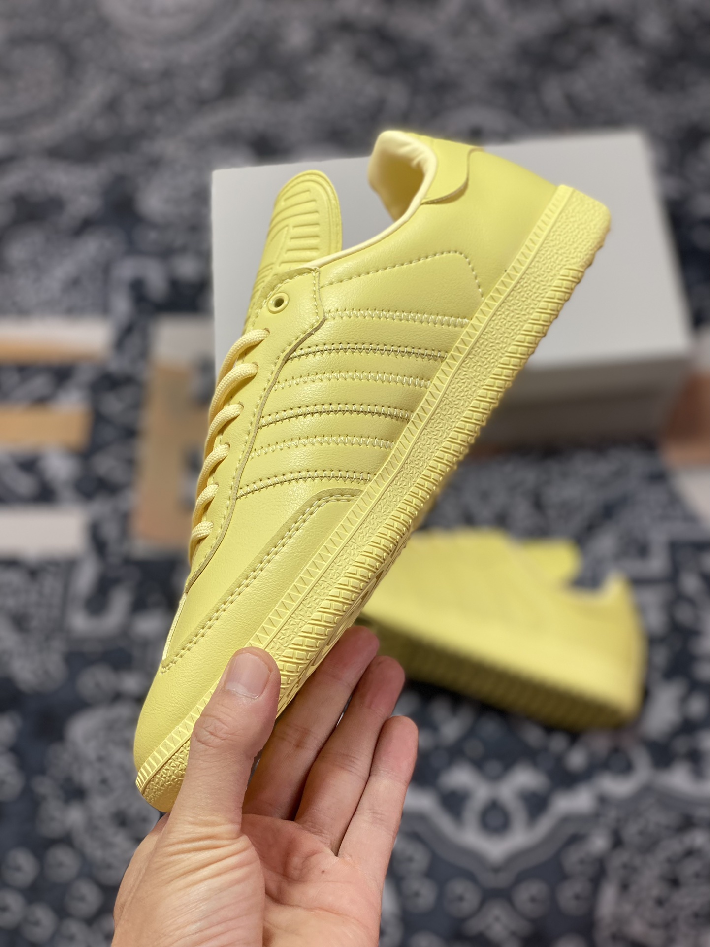 Pharrell Williams x Adidas Originals Samba ”Humanrace” Samba Sneakers ”Joint Light Yellow Long Tongue” IE7292