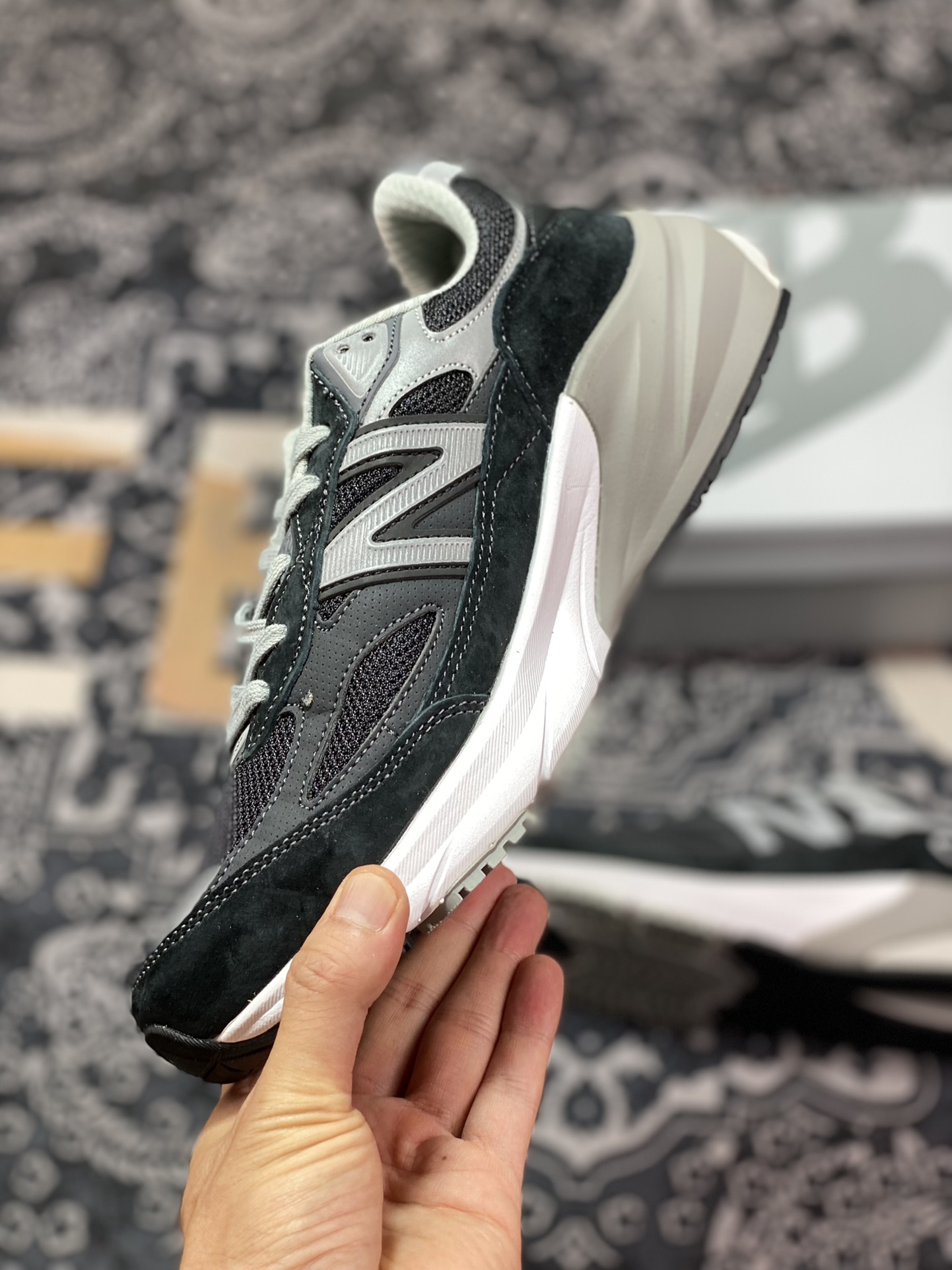 New Balance Made in USA M990V6 Sixth Generation Series American-made Classic Running Shoes ”Black, Gray, Silver, 3M” M990BK6