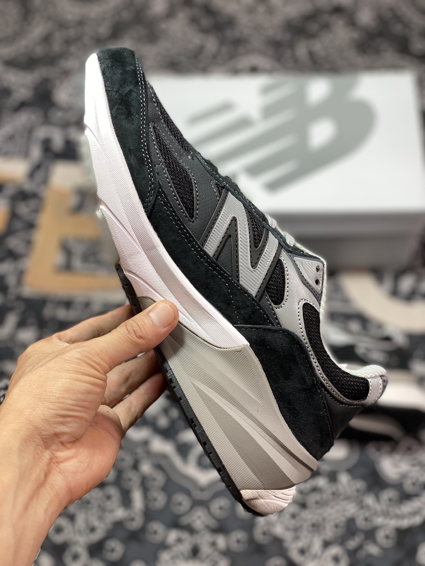 New Balance Made in USA M990V6 Sixth Generation Series American-made Classic Running Shoes ”Black, Gray, Silver, 3M” M990BK6