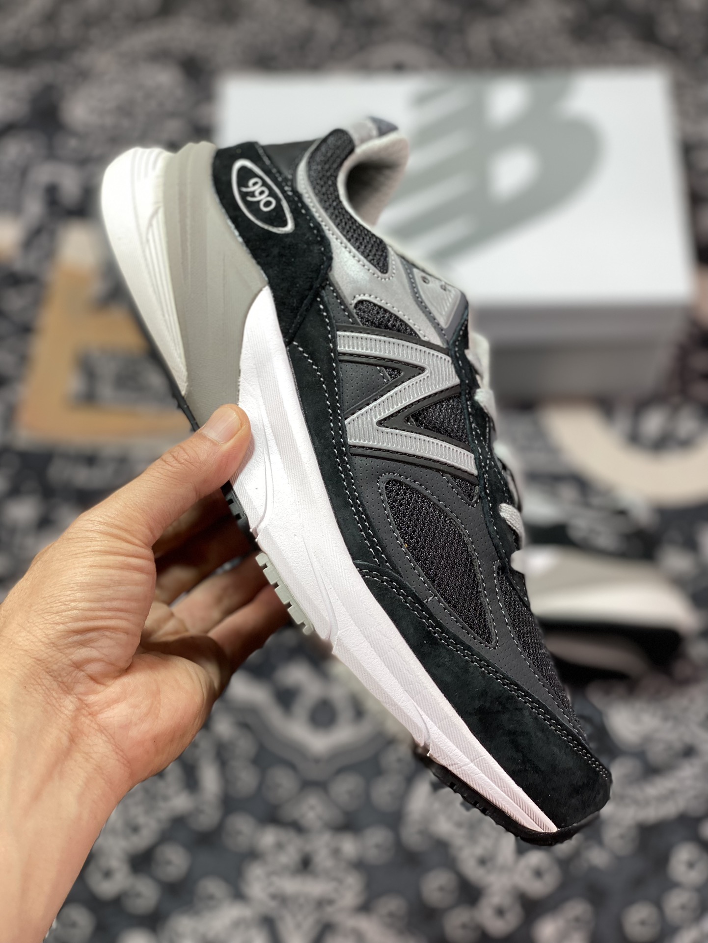 New Balance Made in USA M990V6 Sixth Generation Series American-made Classic Running Shoes ”Black, Gray, Silver, 3M” M990BK6