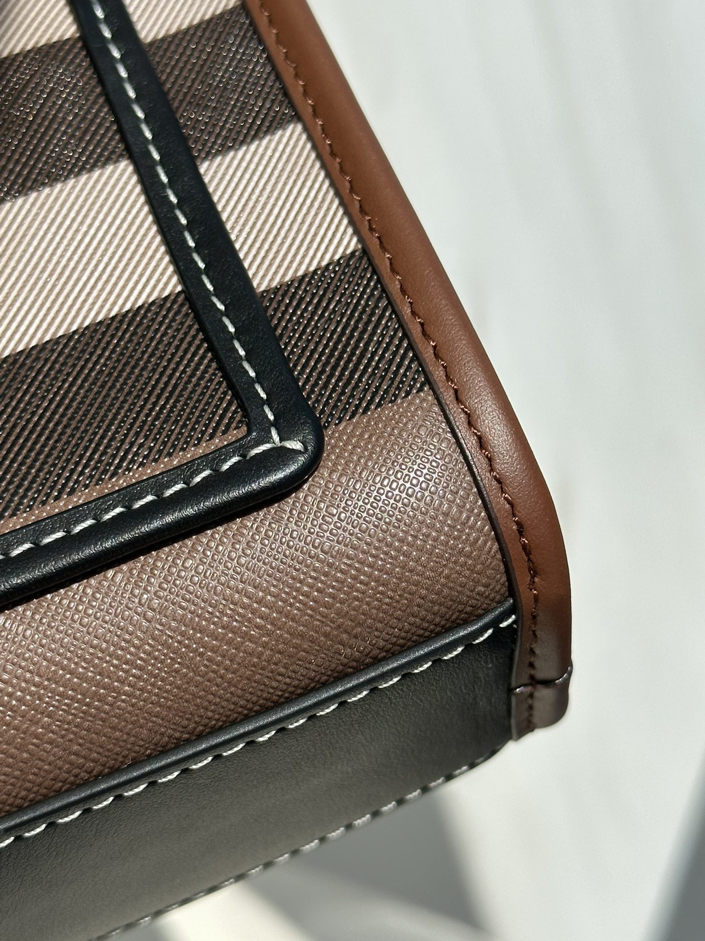 Burberry Italian Plaid Top Handle Bag, Luxurious Calfskin Leather Trim 7 i1690000648 4745 5