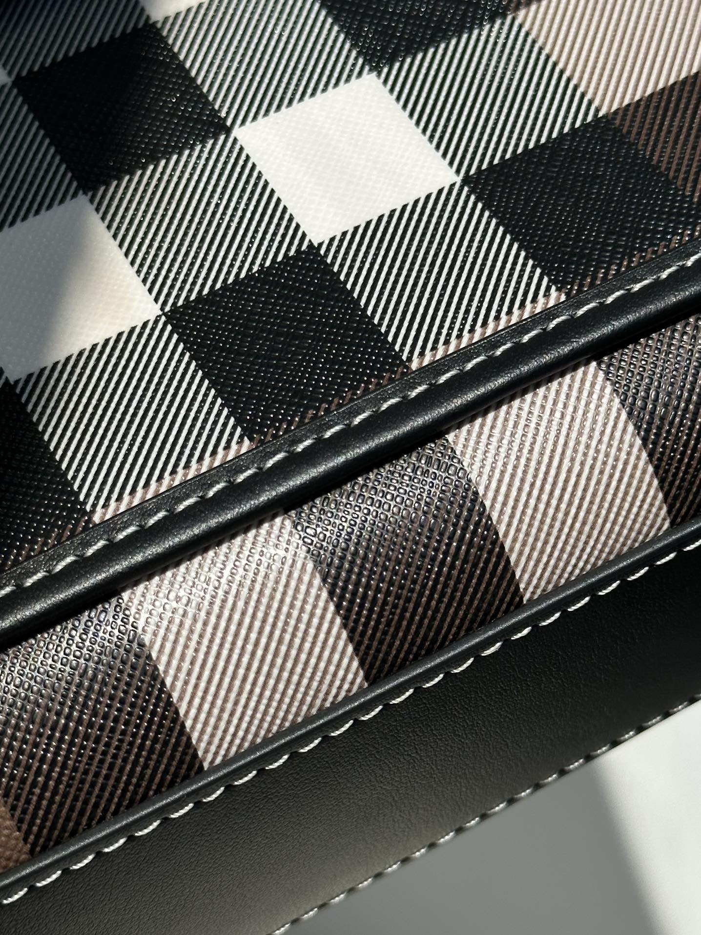 Burberry Italian Plaid Top Handle Bag, Luxurious Calfskin Leather Trim 3 i1690000648 8438 1