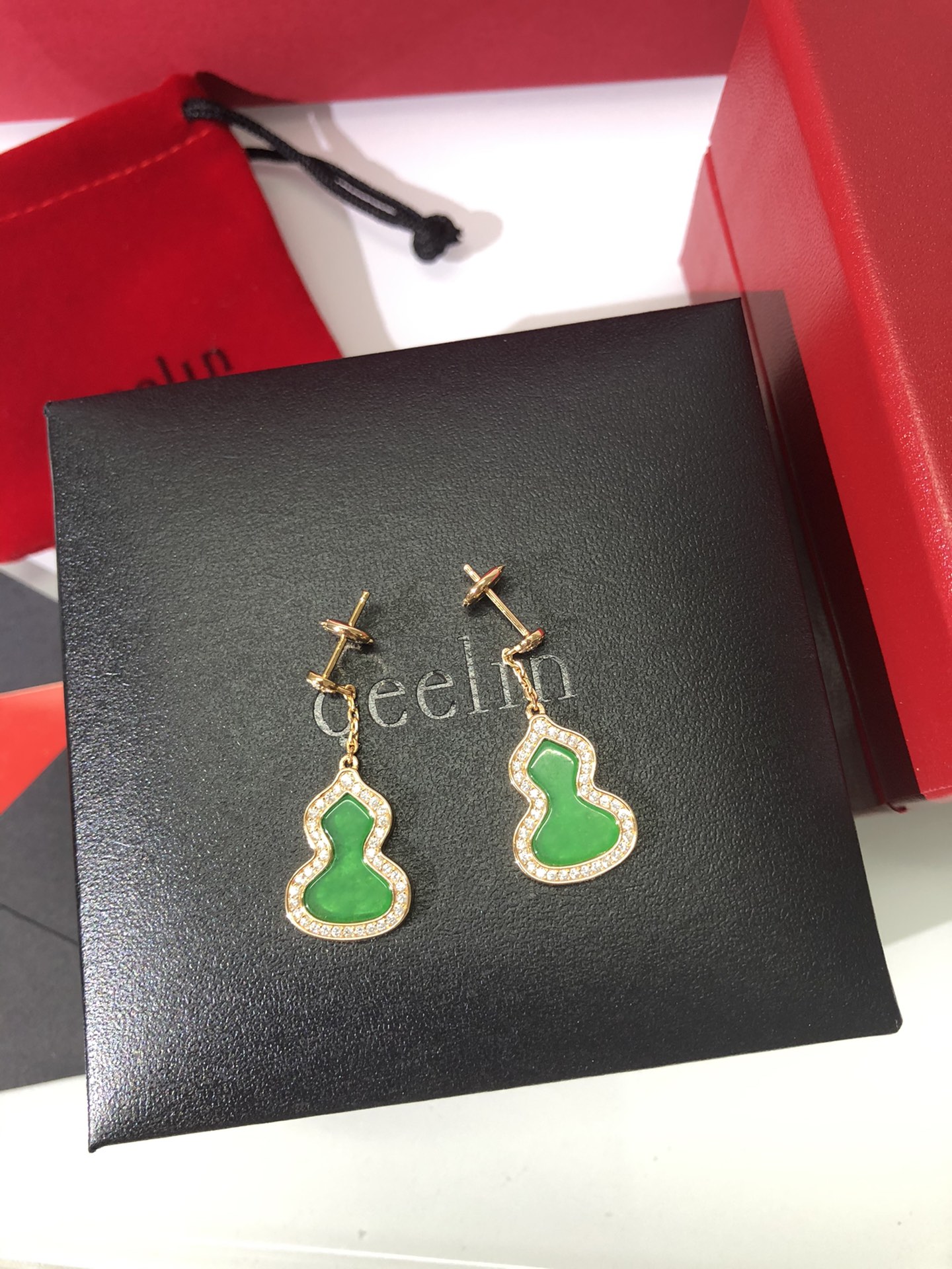 NO:103000,Necklace earrings gourd symbolize 