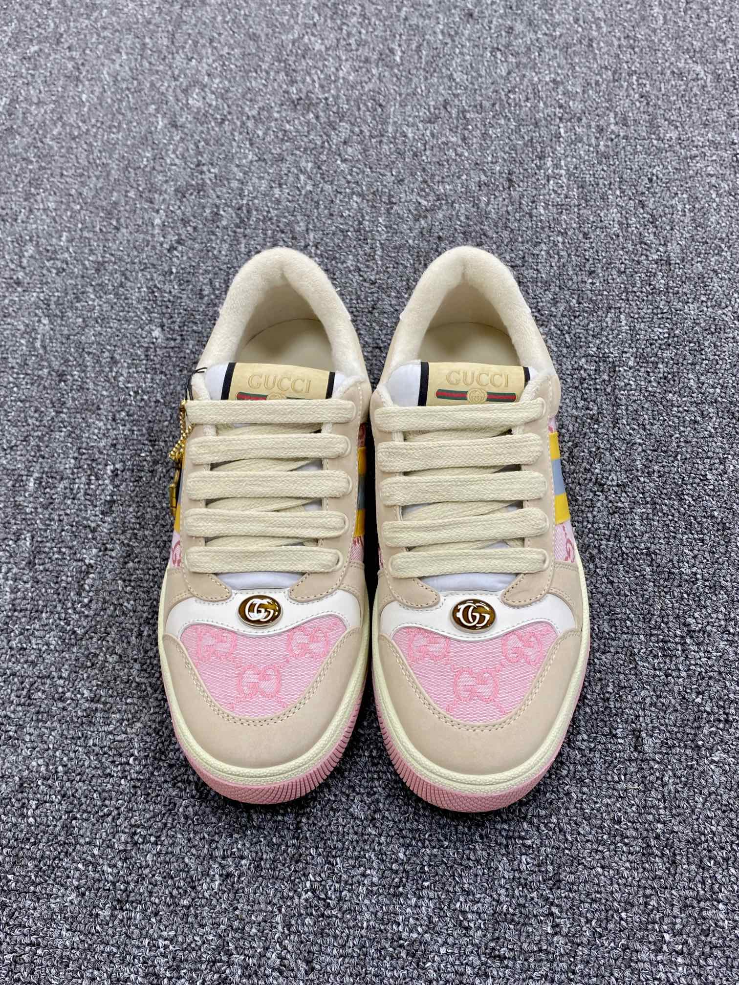 400 Gucci】Screener GG Sneaker Low 经典原型复古百搭做旧老爹板鞋