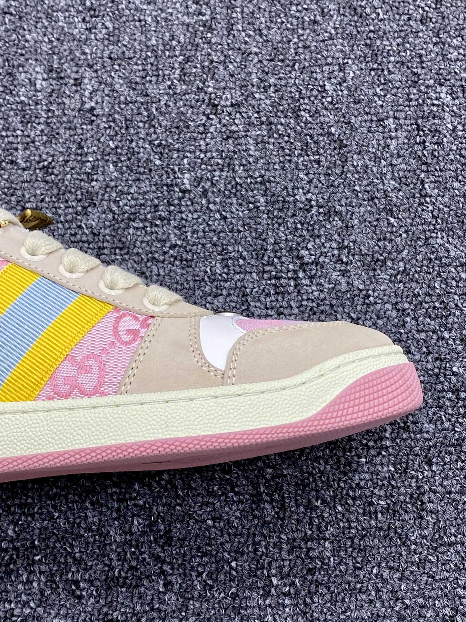 400 Gucci】Screener GG Sneaker Low 经典原型复古百搭做旧老爹板鞋