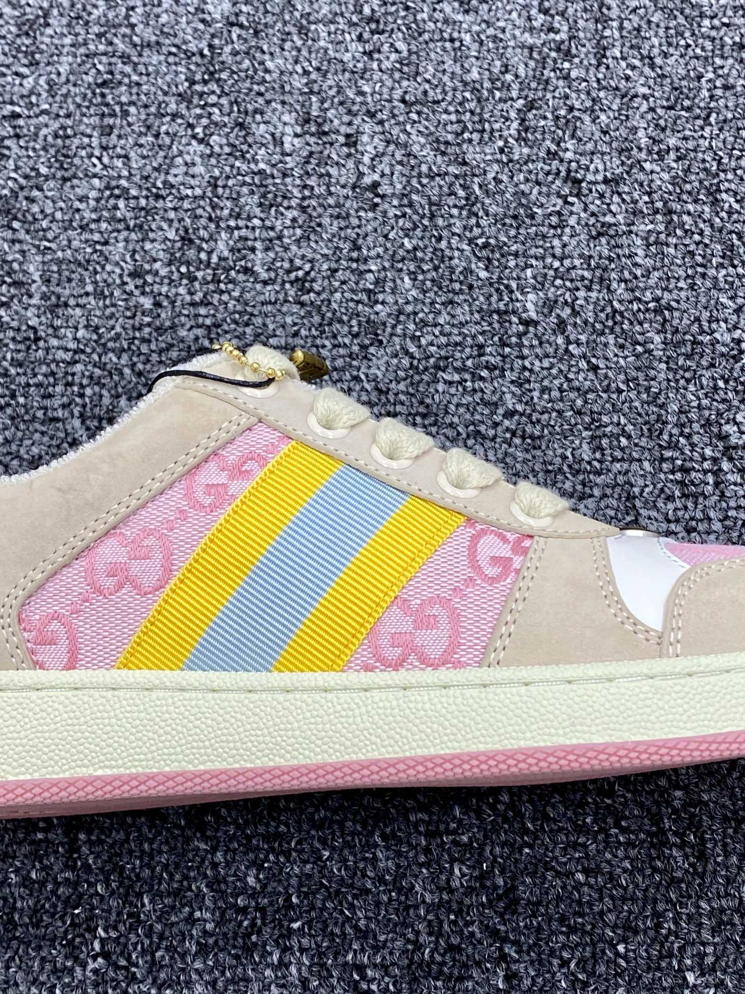 400 Gucci】Screener GG Sneaker Low 经典原型复古百搭做旧老爹板鞋