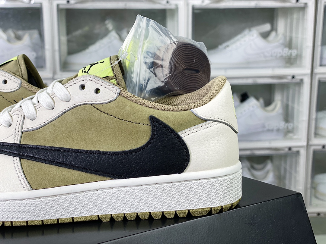 400 Travis Scott x 【Nike】 Air Jordan 1 Low OG SP”Neutral Olive”AJ1乔丹一代 FZ3124-200