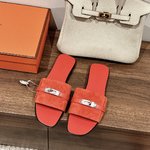 Hermes Kelly Shoes Sandals Calfskin Cowhide Genuine Leather Fashion