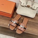 Hermes Kelly Shoes Sandals Calfskin Cowhide Genuine Leather Fashion