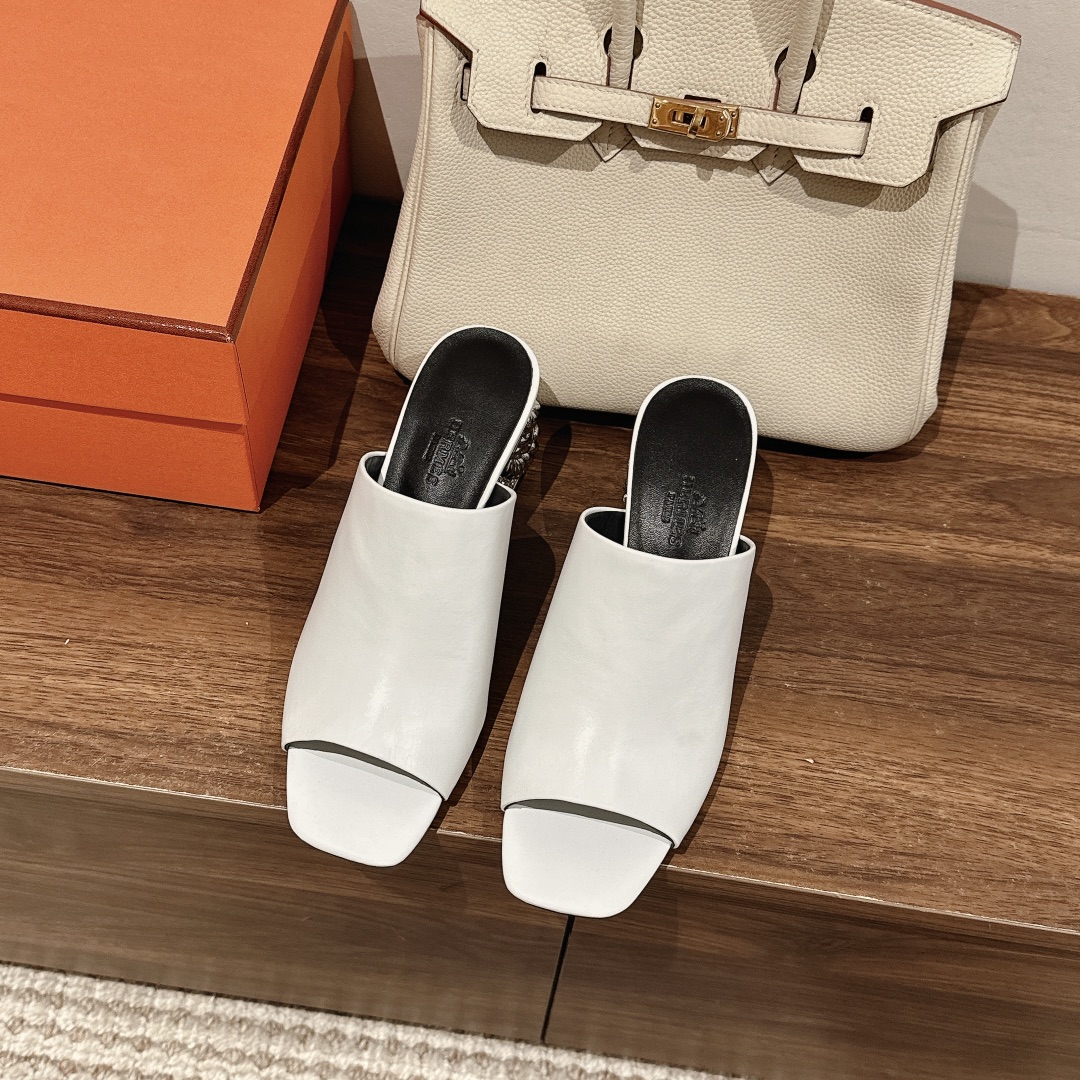 Hermes Shoes Sandals Calfskin Cowhide Genuine Leather Sheepskin Fashion